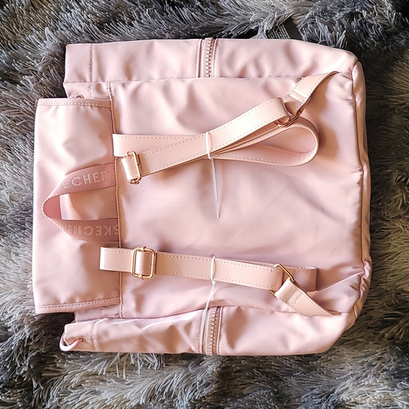 NWT Skechers Nylon Drawstring Backpack in Pink - Picture 10 of 11